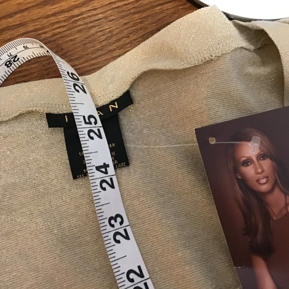 Iman Gold speckled Women's Blouse, XL, NWT - Picture 4 of 10